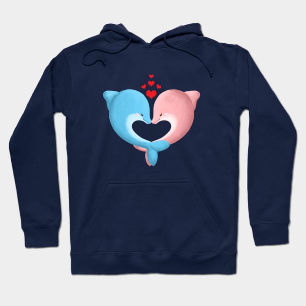 Dolphin Love Knot Hoodie by Khotekmei